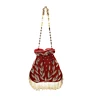 Red Velvet Handwork Luxury Wedding Potli bag