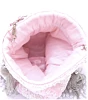 Baby Pink Embroidered Silk Bridal Potl Bag