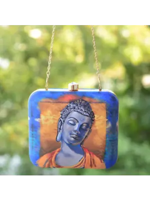Woman Buddha Printed Clutch
