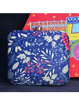 Woman Blue Printed Clutch