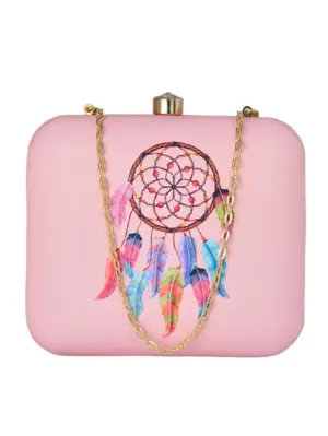 Woman Tassle Print Clutch