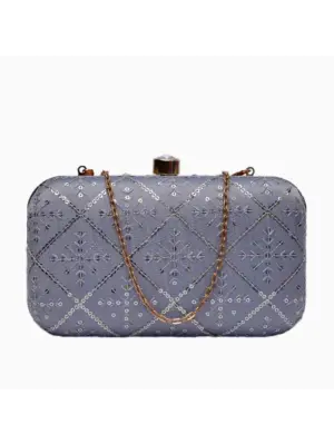 Women Embroidered Grey Background Cloth