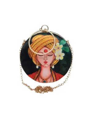 Women Indian Women Printed Round Clutch