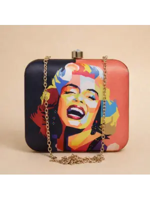Women Marilyn Monroe Printed Clutch
