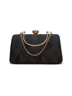 Women Noir Royale Embroidery Clutch