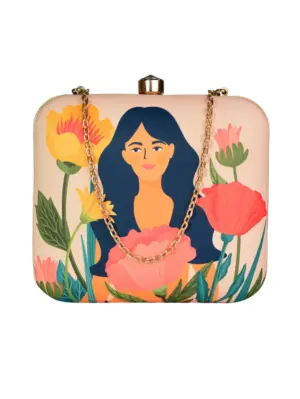 Women Flower Women Portrait Clutch