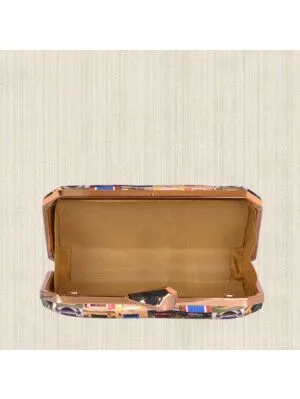 Women Colourful Doors Printed Clutch