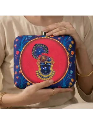 Women Krishna Printed Clutch