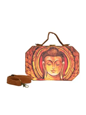 Woman Peace Buddha Print Clutch