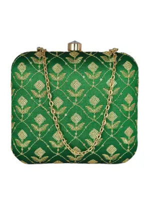 Woman Green Aesthetic Clutch