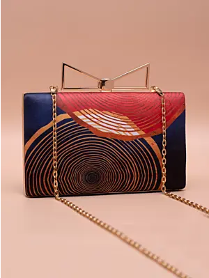 Woman Mystic Spirals Printed Clutch