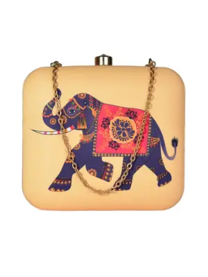 Women Elephant Printed Clutch
