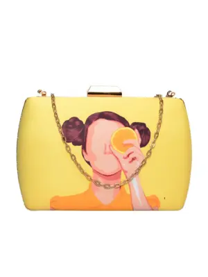 Women Lemon Girl Clutch