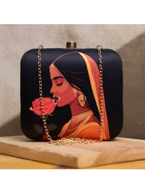 Indian Woman Portrait Clutch
