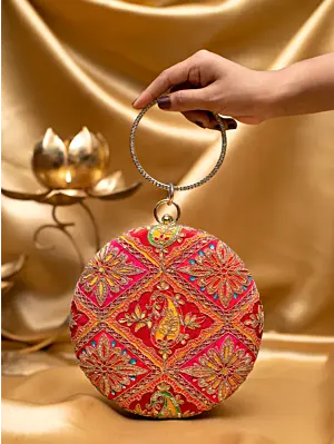 Women Royal Rajwada Round Clutch