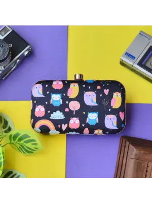 Women Owl Printed Clutch