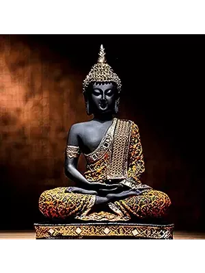 Polyresin Sitting Buddha Idol Statue Showpiece for Homedecor