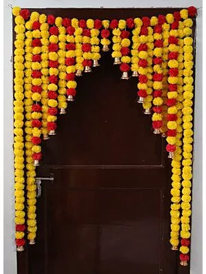 Artificial Marigold Garlands Flowers Door Toran Door Hanging