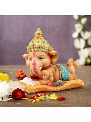 Resin Decorative Ganesh Idol Statue Showpiece