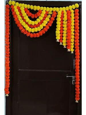 Door Hanging Artificial Marigold Garlands Flowers Door Toran 