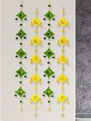 Decorative Woolen Kites Door and Wall Hanging Decor/Wall Hanging Decorative Hanging/Door Hanging/Home Decor/Home Furnishing/Diwali Gift - Pack of 10, 38 Inches Each