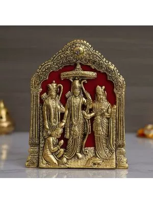 Metal Lord Ram Ji/Ram Darbar Idol Statue Murti for Home and Office Decor (Lord Ram), Gold, Pack of 1