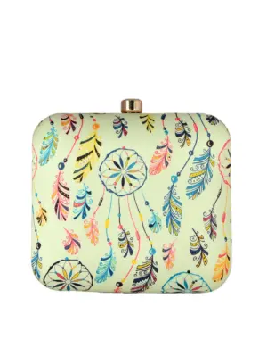 Woman Multi Dream Catcher Printed Clutch