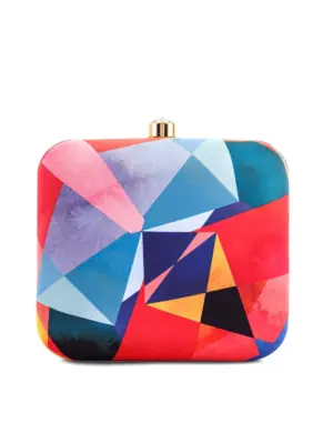 Women Multicolored Pattern Printed Clutch