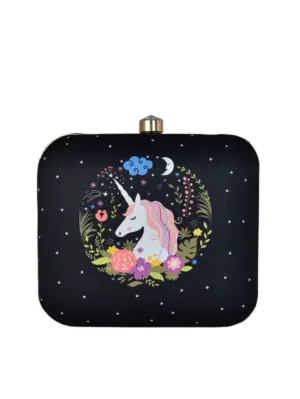 Women Graceful Unicorn Printed Clutch