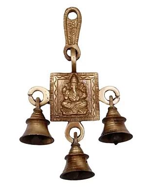 Lord Ganesha Brass Wall Hanging Bells