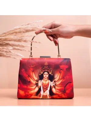 Women Goddess Durga Printed Clutch