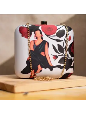 Women Portrait Printed Clutch