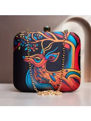Woman Colorbust Deer Elegance Printed Clutch