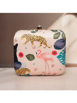 Woman Animal Printed Clutch