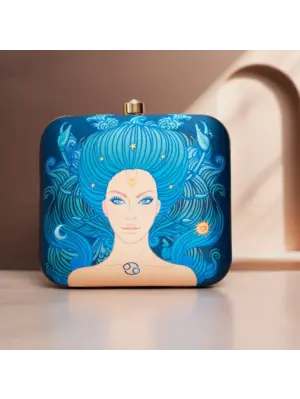 Women Cancer Sun Sign Customized Clutch