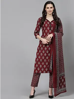 Indian cotton kurta set USA, salwar kameez online USA, Women plus Size Fashion