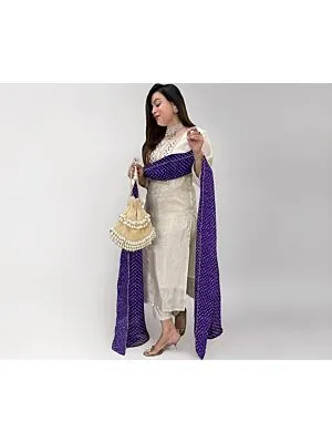 Women's Rayon Plus Size Viscose Embroidered Straight Kurta with Pant & Dupatta Set ,Bandhani/Leheriya Ethnic Suit |