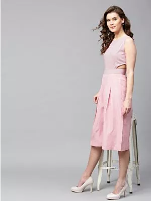 Red & White Striped Culotte Jumpsuit