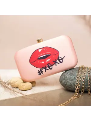 Woman Xoxo Printed Clutch