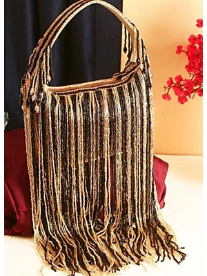 Women Copper Embellished Sequins Clutch Bridal