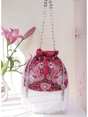 Peacock Handwork Stylish Bridal Potli bag