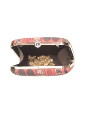 Women Mughal Doors Printed Clutch