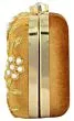 Women Golden Bridal Embroidered Clutch For Parties