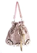 Peach Tubelight Embellish Luxury Bridal Potli Bag