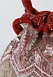 Maroon Silver Tubelight Pearl Bridal Potli Bag