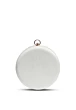 Pearl Embedded White Round Luxury Clutch