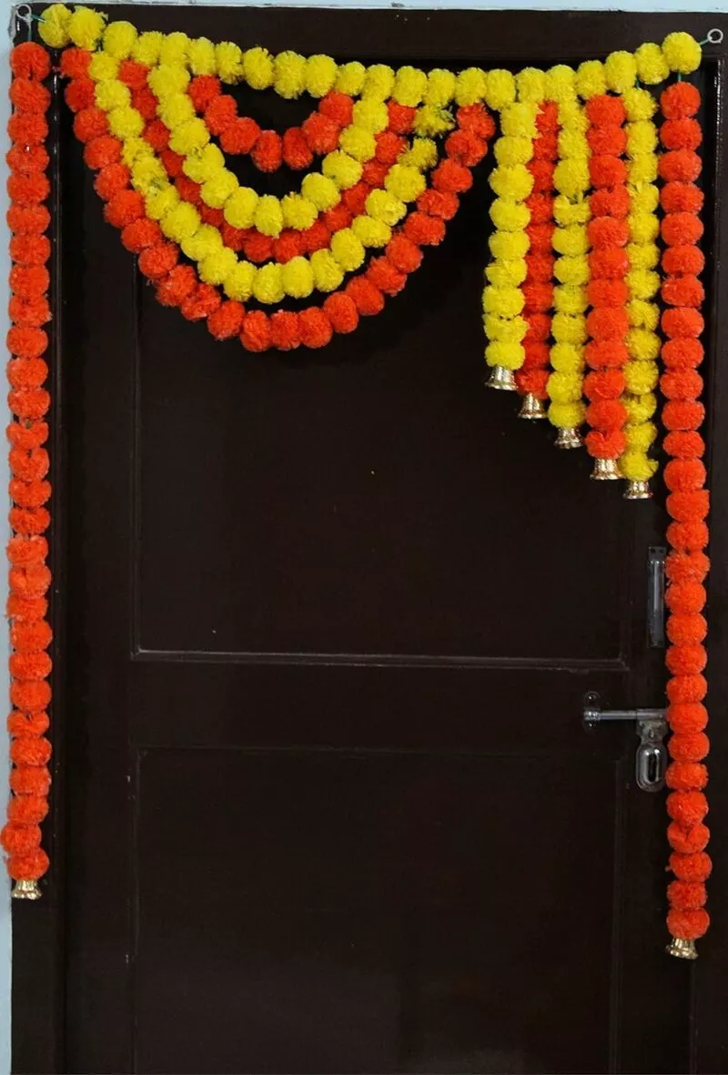 Door Hanging Artificial Marigold Garlands Flowers Door Toran 