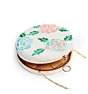 Floral Embroidered Round Festive Clutch