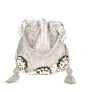 Silver Tubelight Pearl Luxury Potli Bag for Bride