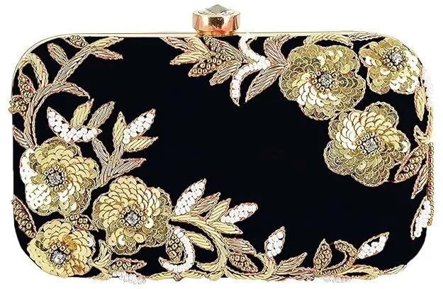 Bridal  Stone Embedded Designer Women Clutch Bag